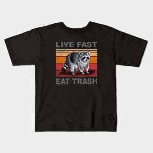 LIVE FAST EAT TRASH Kids T-Shirt